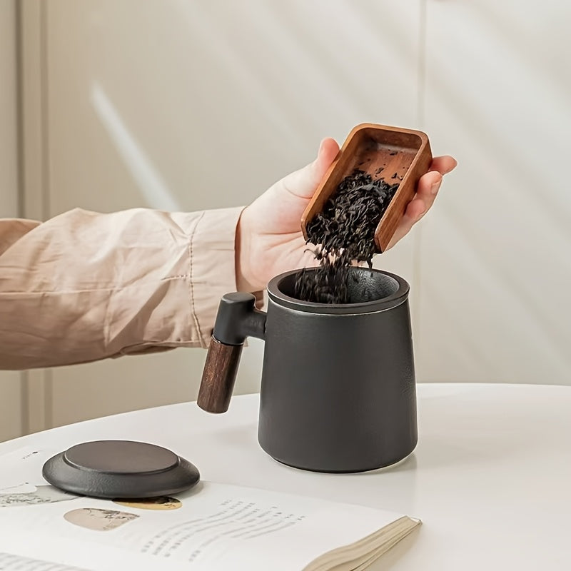 Valentine's Day Ceramic Mug Ceramic Tea Cup with Cover | Simple Tea Separation Filter Mug, Office Men and Women Personal Water Cup, Suitable for Male and Female Friends to Send The Perfect Valentine's Day Gift