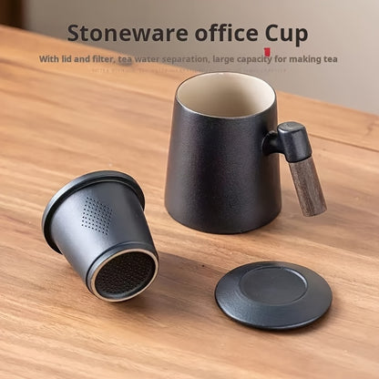 Valentine's Day Ceramic Mug Ceramic Tea Cup with Cover | Simple Tea Separation Filter Mug, Office Men and Women Personal Water Cup, Suitable for Male and Female Friends to Send The Perfect Valentine's Day Gift