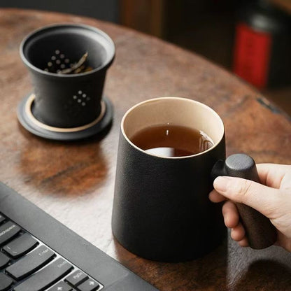 Valentine's Day Ceramic Mug Ceramic Tea Cup with Cover | Simple Tea Separation Filter Mug, Office Men and Women Personal Water Cup, Suitable for Male and Female Friends to Send The Perfect Valentine's Day Gift