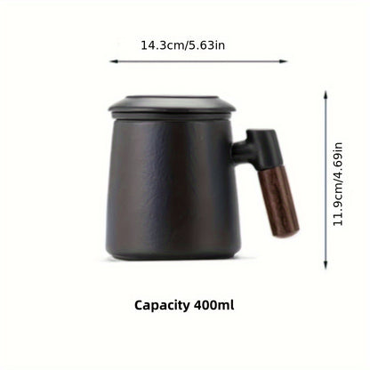 Valentine's Day Ceramic Mug Ceramic Tea Cup with Cover | Simple Tea Separation Filter Mug, Office Men and Women Personal Water Cup, Suitable for Male and Female Friends to Send The Perfect Valentine's Day Gift